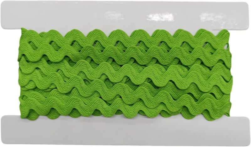 AUNHIRU Multiple Colors Available Rick Rack Trim for Crafting and Sewing, 10yards (Green) - Image 2